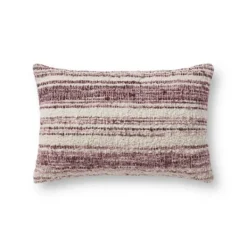 Pillows-Kirkland's Home Chris Loves Julia X Loloi Burgundy Darcy Pillow Red/Purple/Ivory