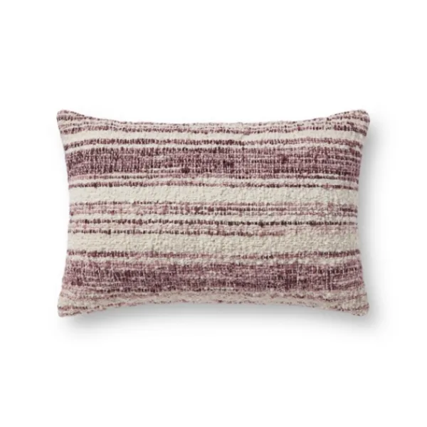 Pillows-Kirkland's Home Chris Loves Julia X Loloi Burgundy Darcy Pillow Red/Purple/Ivory