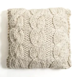 Pillows-Kirkland's Home Chunky Knit Pillow Ivory
