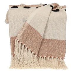 Blankets & Throws-Kirkland's Home Chunky Stitch Cotton Throw Brown