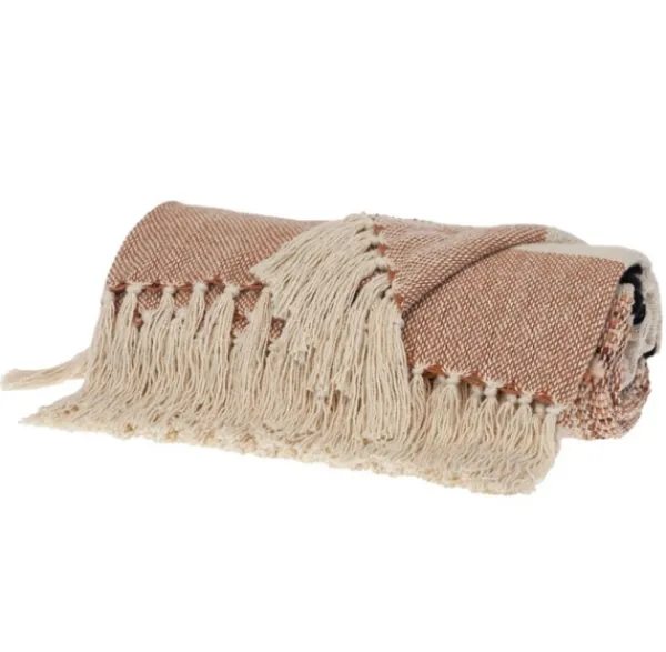 Blankets & Throws-Kirkland's Home Chunky Stitch Cotton Throw Brown