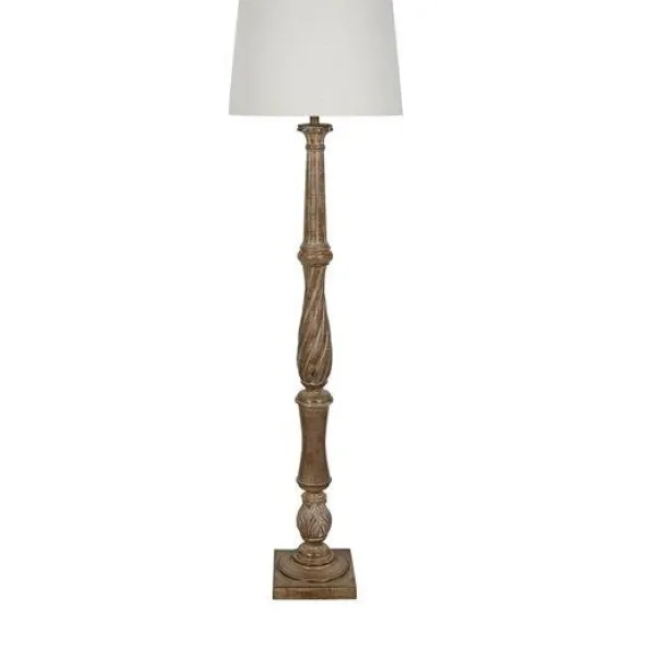 Floor Lamps-Kirkland's Home Chunky Washed Brown Floor Lamp White