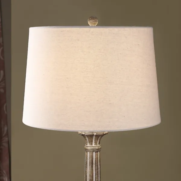 Floor Lamps-Kirkland's Home Chunky Washed Brown Floor Lamp White