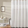 Shower Curtains-Kirkland's Home Ciel Tassel Shower Curtain White