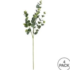 Stems & Bouquets-Kirkland's Home Cinerea Eucalyptus Leaf Stems, Set Of 4 Green