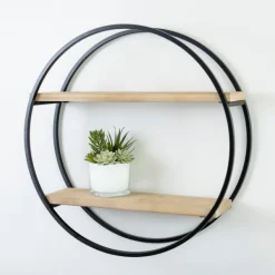 Shelves-Kirkland's Home Circle Double Wood Wall Shelf, 25 In.