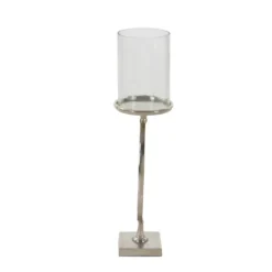 Candle Holders-Kirkland's Home Circular Center Hurricane Candle Holder Black