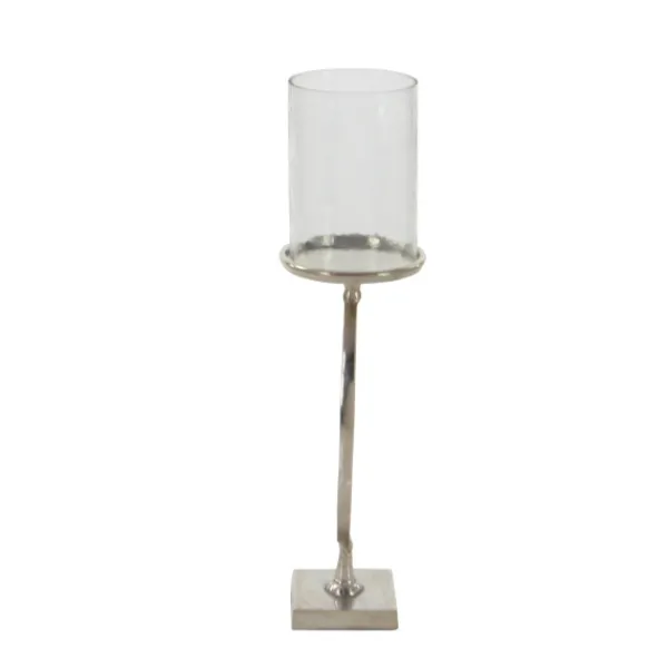 Candle Holders-Kirkland's Home Circular Center Hurricane Candle Holder Black