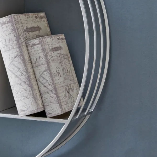Shelves-Kirkland's Home Circular Open Sides Floating Shelf Silver