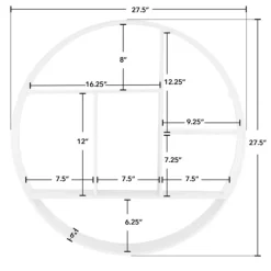 Shelves-Kirkland's Home Circular Open Sides Floating Shelf Silver