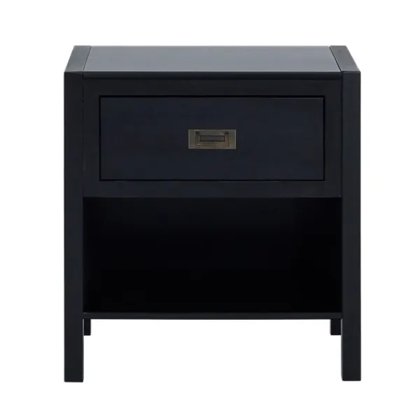 Nightstands-Kirkland's Home Classic 1-Drawer Nightstand Black