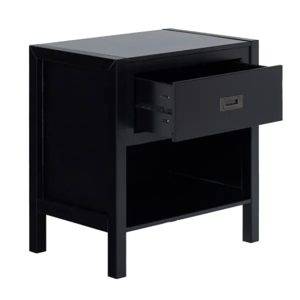 Nightstands-Kirkland's Home Classic 1-Drawer Nightstand Black