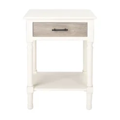 Accent & End Tables-Kirkland's Home Classic Ribbed Drawer Accent Table White