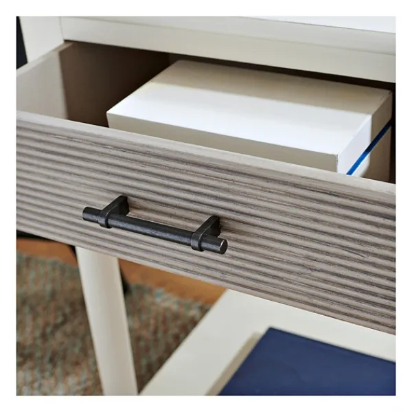 Accent & End Tables-Kirkland's Home Classic Ribbed Drawer Accent Table White