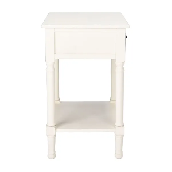 Accent & End Tables-Kirkland's Home Classic Ribbed Drawer Accent Table White