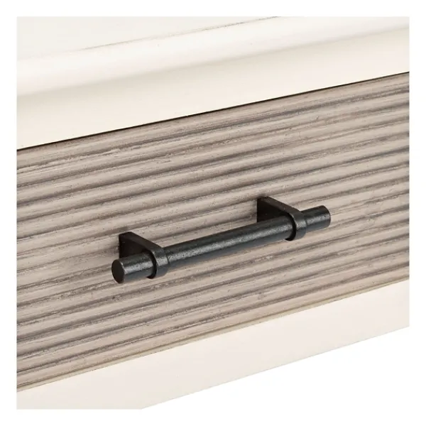 Accent & End Tables-Kirkland's Home Classic Ribbed Drawer Accent Table White