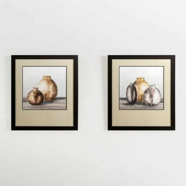 Framed Art-Kirkland's Home Clay Pot Still Life Ii Framed Art Print Tan