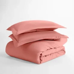 Duvets-Kirkland's Home Clay Solid 3-Pc. Queen Duvet Cover Set Orange