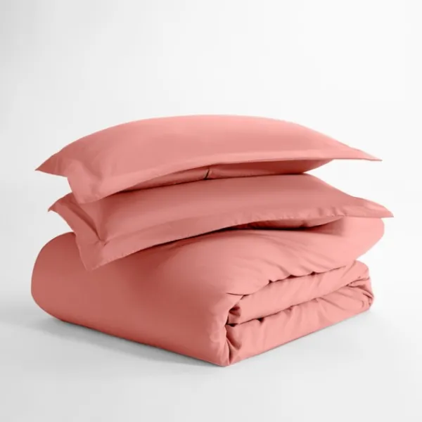 Duvets-Kirkland's Home Clay Solid 3-Pc. Queen Duvet Cover Set Orange