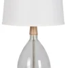 Table Lamps-Kirkland's Home Clear Crackled Glass Table Lamps, Set Of 2 White