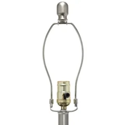 Table Lamps-Kirkland's Home Clear Glass And Nickel Cylindrical Table Lamp White
