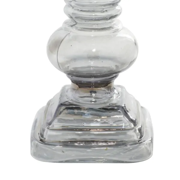 Candle Holders-Kirkland's Home Clear Glass Column Candle Holders, Set Of 2 Gray