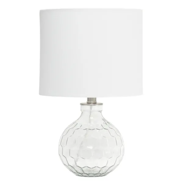 Table Lamps-Kirkland's Home Clear Glass Honeycomb Table Lamp White