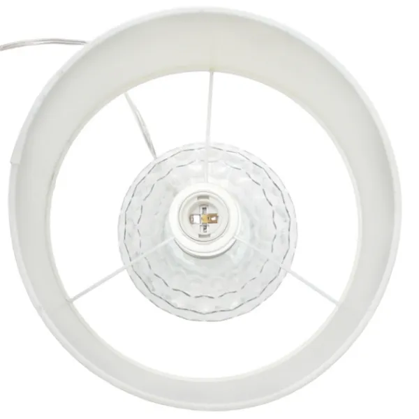 Table Lamps-Kirkland's Home Clear Glass Honeycomb Table Lamp White