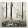 Canvas Art-Kirkland's Home Clearing Forest Scenery Canvas Art Print Green/Brown/Gray