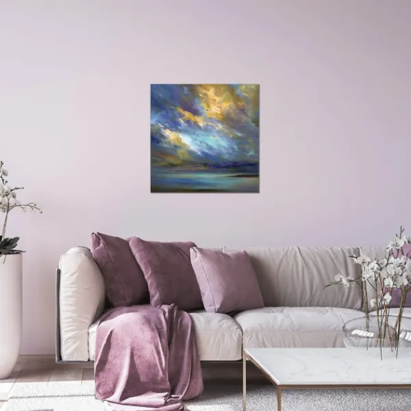 Wall Plaques-Kirkland's Home Coastal Clouds Print On Acrylic Glass Blue