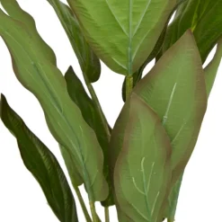 Arrangements & Greenery-Kirkland's Home Coastal Foliage In Woven Bamboo Planter Green/White