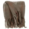 Blankets & Throws-Kirkland's Home Coffee Hand Loomed Throw With Tassels Brown