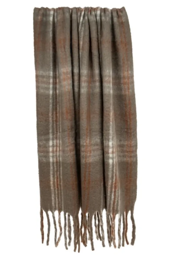 Blankets & Throws-Kirkland's Home Coffee Hand Loomed Throw With Tassels Brown