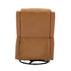 Accent Chairs-Kirkland's Home Cognac Leather Upholstered Recliner Chair Brown/Orange