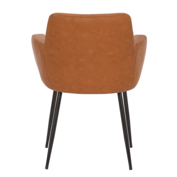 Dining Chairs-Kirkland's Home Cognac Vegan Leather Dining Chairs, Set Of 2 Brown
