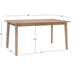 Dining Tables-Kirkland's Home Colleen Natural Midcentury Dining Table Brown