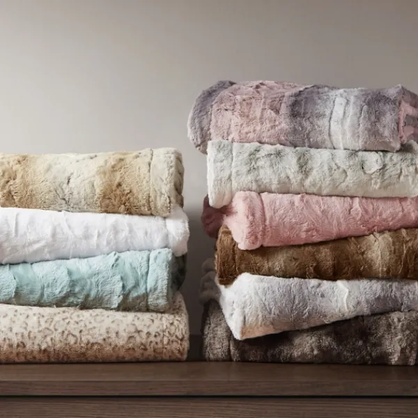 Blankets & Throws-Kirkland's Home Color Faux Fur Oversized Throw Blanket Multi