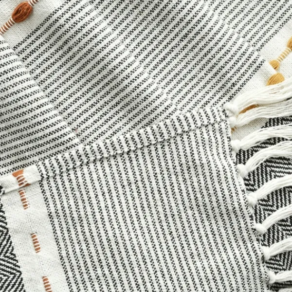 Blankets & Throws-Kirkland's Home Color Herringbone Stripe Throw Multi