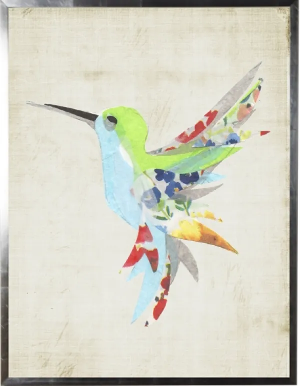 Framed Art-Kirkland's Home Color Watercolor Hummingbird Framed Art Print Multi