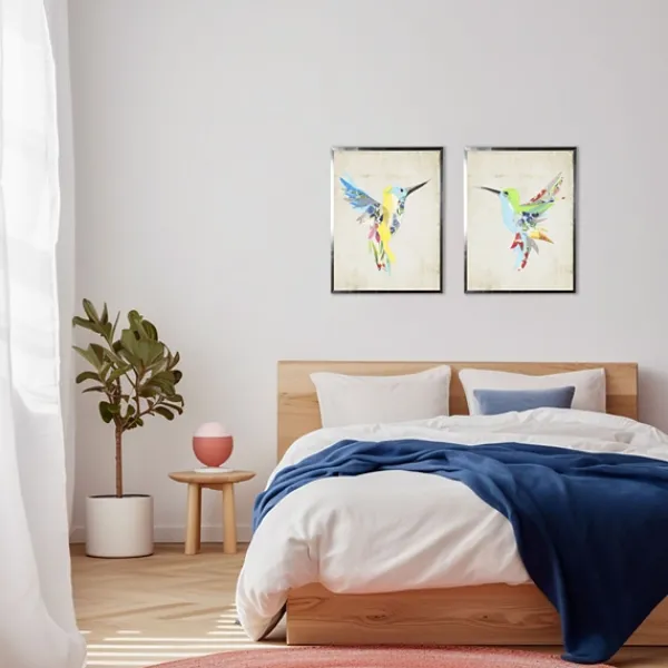 Framed Art-Kirkland's Home Color Watercolor Hummingbird Framed Art Print Multi