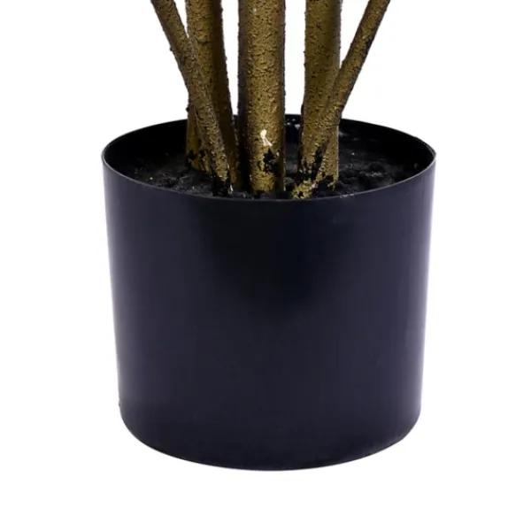 Trees & Topiaries-Kirkland's Home Colorful Croton Tree In Black Planter, 5 Ft.