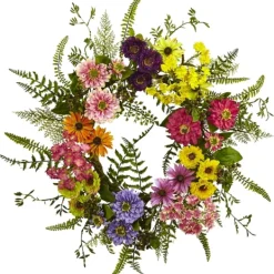 Wreaths-Kirkland's Home Colorful Mixed Floral Wreath Multi