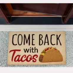 Doormats-Kirkland's Home Come Back With Tacos Doormat Tan/Black/Red
