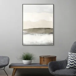Canvas Art-Kirkland's Home Common Ground Ii Framed Canvas Art Print Tan