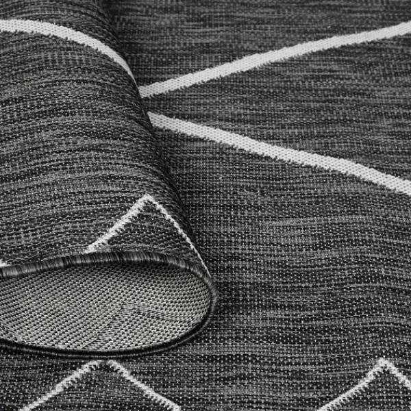 Outdoor Rugs-Kirkland's Home Connected Diamond Outdoor Area Rug, 8X10 Gray