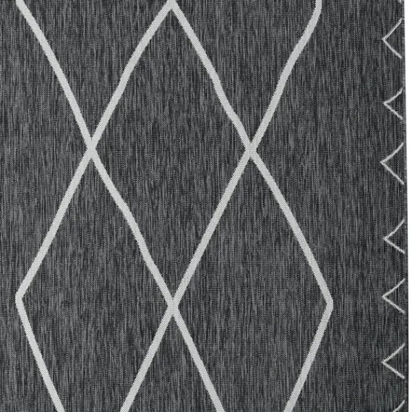 Outdoor Rugs-Kirkland's Home Connected Diamond Outdoor Area Rug, 8X10 Gray