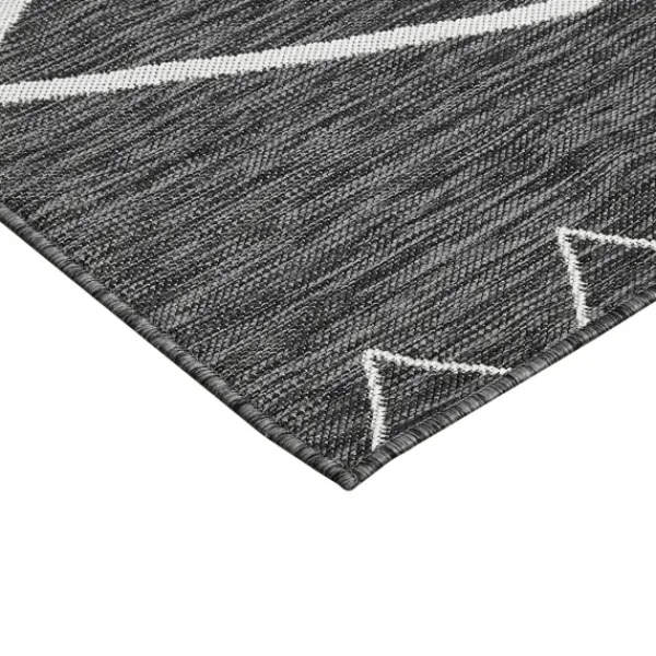 Outdoor Rugs-Kirkland's Home Connected Diamond Outdoor Area Rug, 8X10 Gray
