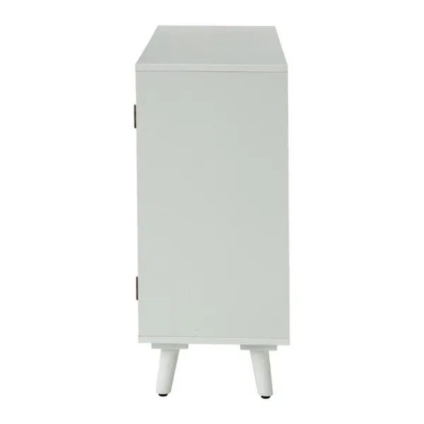 Cabinets & Sideboards-Kirkland's Home Contemporary Lattice Doors Sideboard White