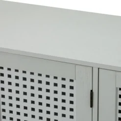 Cabinets & Sideboards-Kirkland's Home Contemporary Lattice Doors Sideboard White