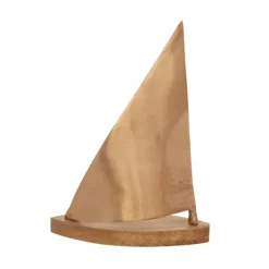 Statues & Figurines-Kirkland's Home Copper Mango Wood Sailboat Brown